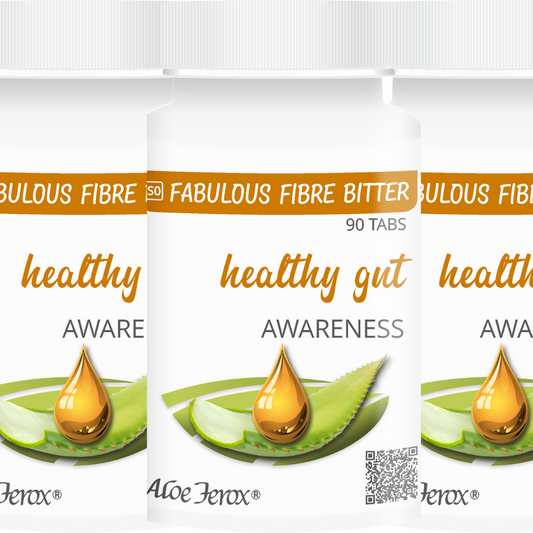 Aloe Ferox Fabulous Fibre Bitter Tablets. Bundle Deal with 3 Healthy Gut containing 90 tablets each. Fibre tablets for digestive health and a healthy gut.