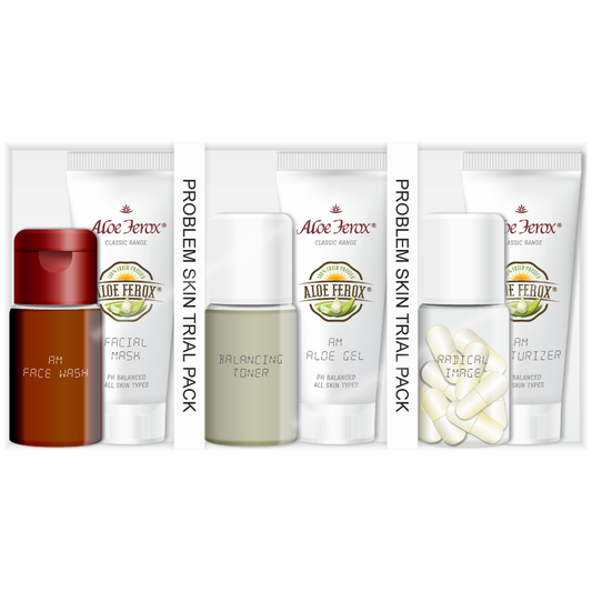 Aloe Ferox Trial Pack for Problem Skin. Suitable for teens and adults.