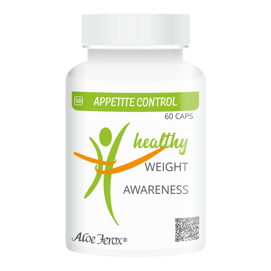 Aloe Ferox Appetite Control capsule – plant-based supplement formulated with African Bush Mango, Green Tea, Gymnema and chromium to support mindful eating and healthy lifestyle habits.