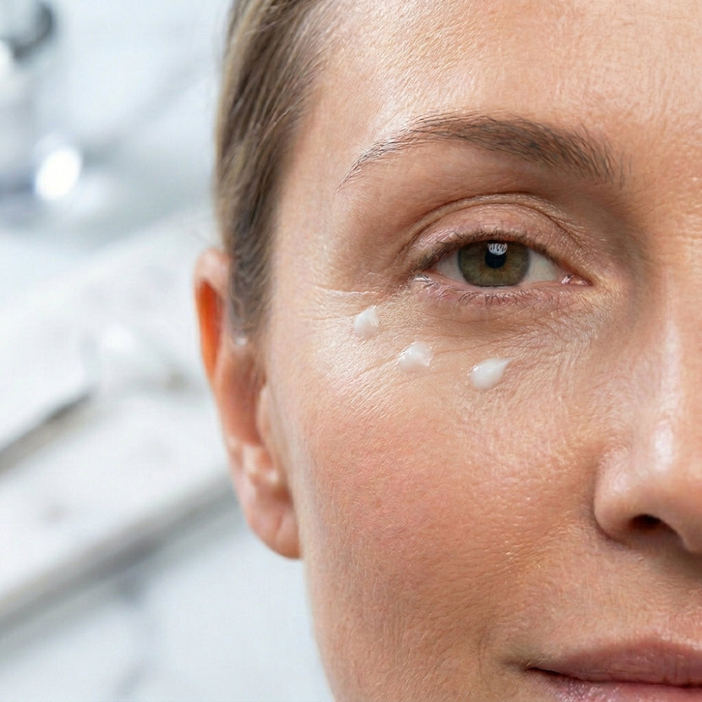 Aoe ferox timeless contour hydrate cream applied on the eye contour