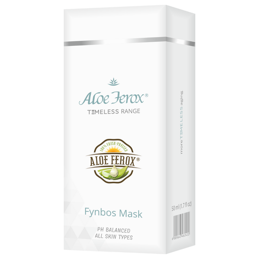 Aloe Ferox natural mask enriched with Fynbos extracts for deep cleansing and revitalized skin.  Suitable for all skin types.