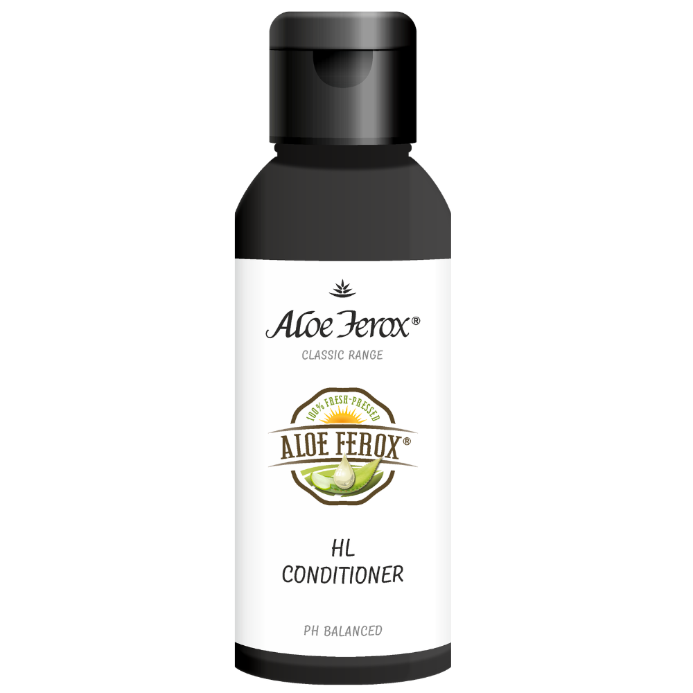 Aloe Ferox conditioner bottle on a white background
