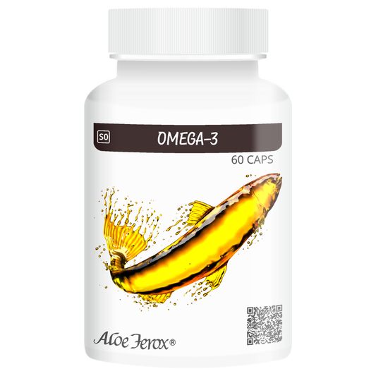 Aloe Ferox Omega-3 Supplement – natural capsules to support heart, brain, and joint health.